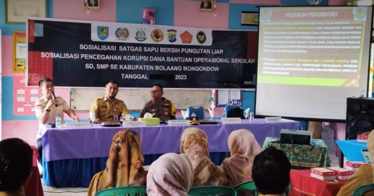 Satgas Saber Pungli Bolmong Gencar Sosialisasi Cegah Korupsi di Lingkup Sekolah