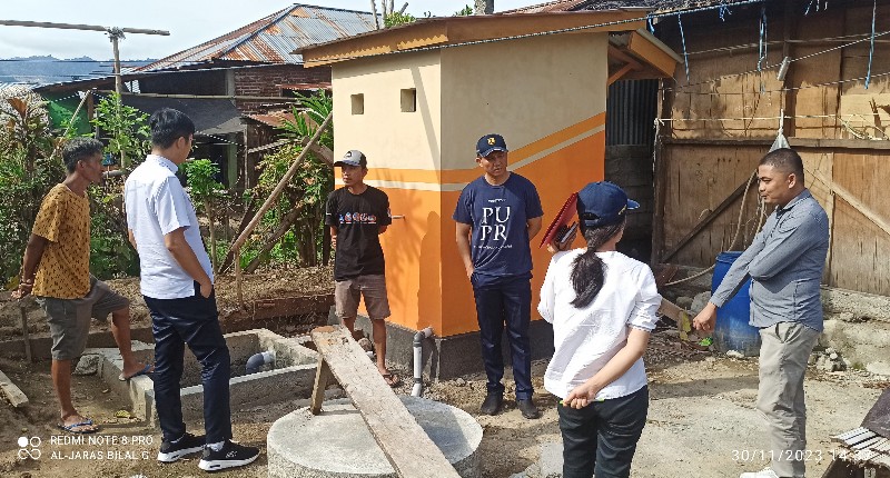 Tim BPPW Sulut Kembali Periksa Pekerjaan Sanimas di Desa Buyat Satu