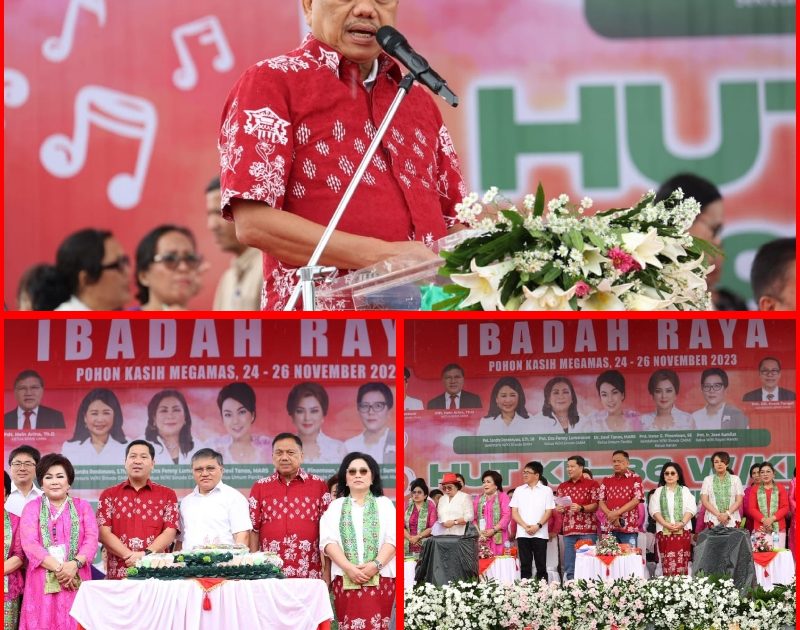 Ibadah Raya dan HUT ke-86 W/KI GMIM, Olly: Ibu-ibu Harus Jadi Tiang Doa dalam Rumah Tangga