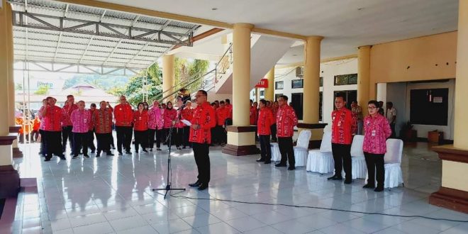 Pj Bupati Limi Mokodompit Pimpin Apel Perdana 2024