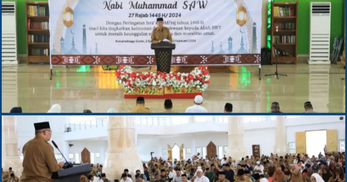 Pemkot Kota Kotamobagu Gelar Peringatan Isra Mi’raj Nabi Muhammad SAW 1445 Hijriah