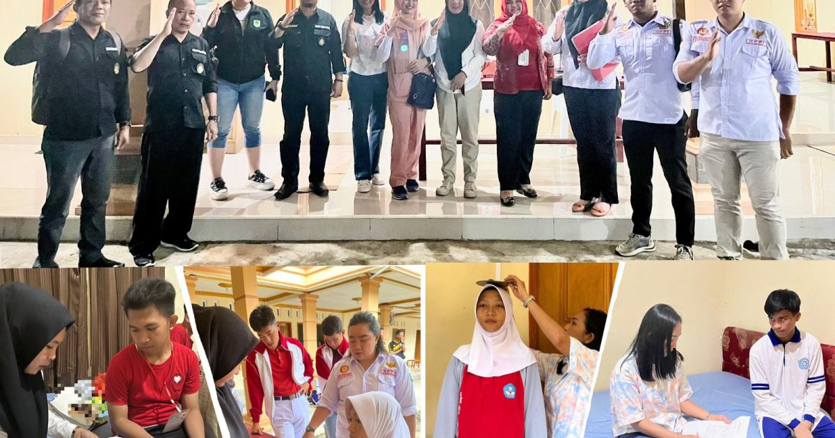 Tim Nakes Dinkes Bolmong, melakukan pemeriksaan kesehatan bagi calon anggota Paskribakan, Kamis 7 Maret 2024.