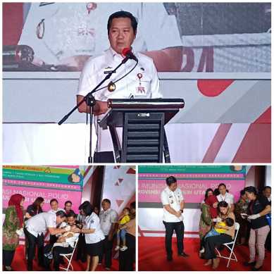 Wagub Steven Kandouw Canangkan PIN Polio Tahun 2024
