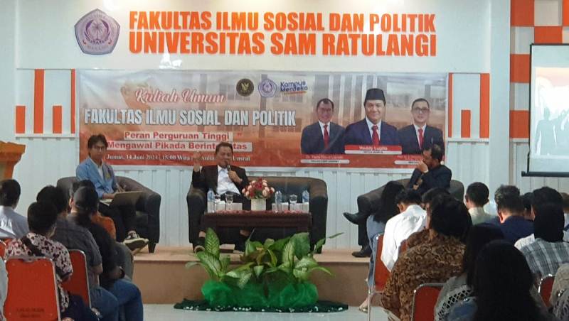 FISIP Unsrat Manado Gelar Kuliah Umum Soal Integritas dalam Pelaksanaan Pilkada