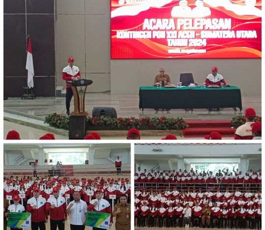 Lepas Keberangkatan Kontingen PON XXI Tahun 2024, Wagub Kandouw Tekankan Prestasi, Kekompakan dan Attitude