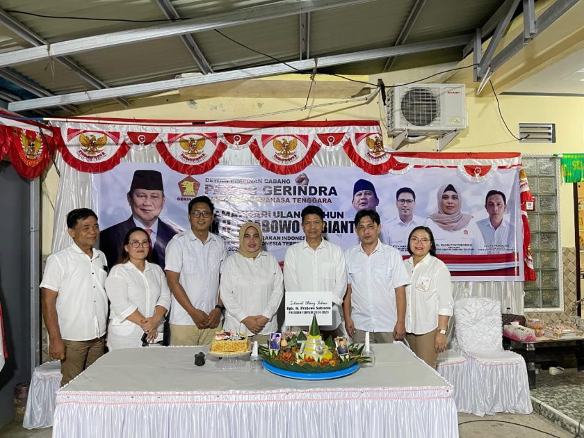 DPC Partai Gerindra Kabupaten Mitra Doakan Ketum Prabowo di Usia 73 Tahun