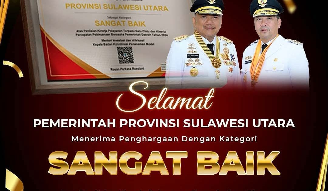 Kerja Nyata OD-SK, Pemprov Sulut Raih Penghargaan Bidang Investasi