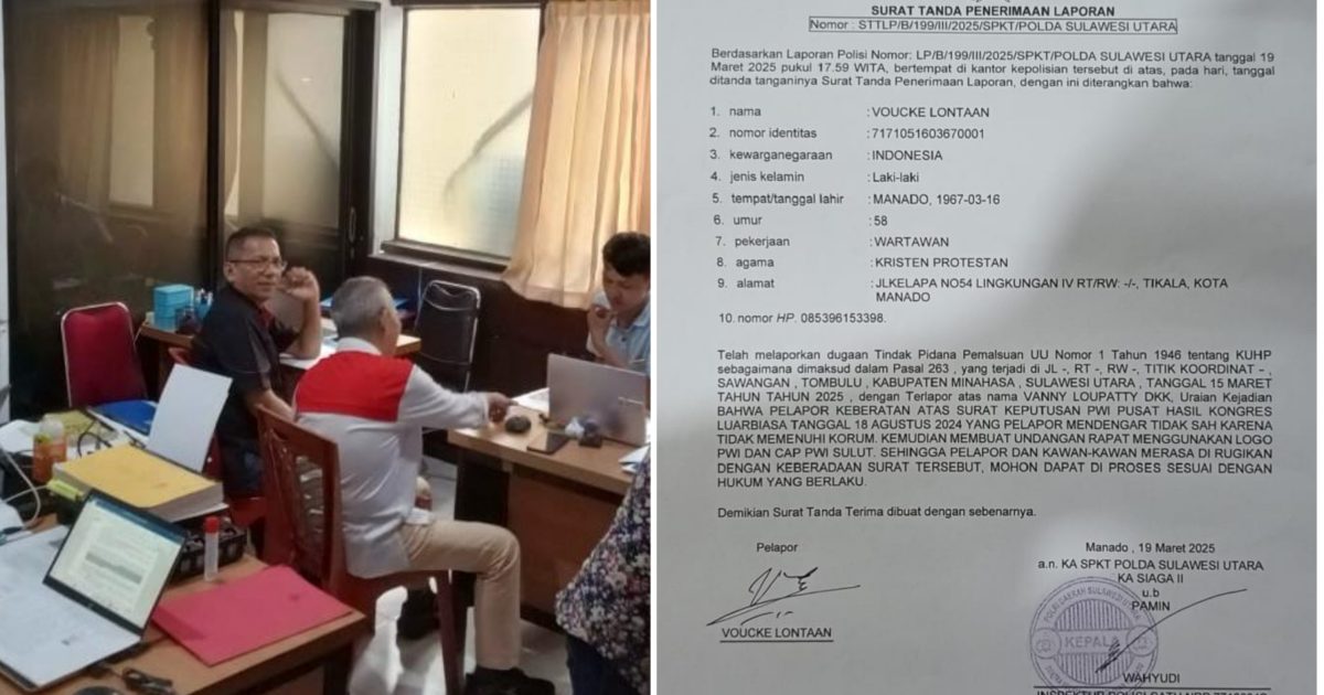 Pengurus PWI Sulut Laporkan Vanny Lupatty Cs ke Polda