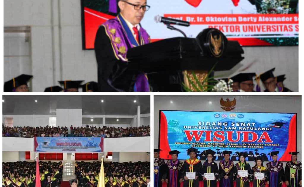 646 Mahasiswa Diwisuda, Prof Sompie Berharap jadi Lulusan Berintegritas
