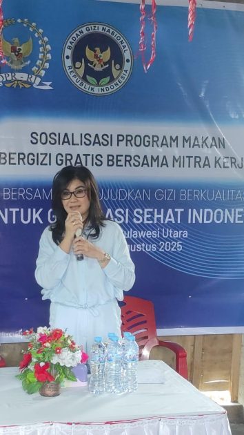 Sosialisasi Program MBG Berlanjut, Felly Runtuene Berpesan Masyarakat Terbiasa Hidup Sehat