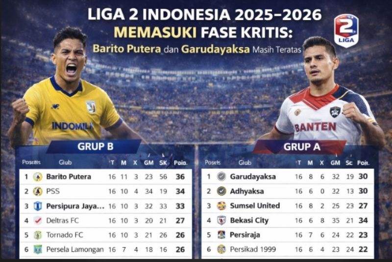 Klasemen Liga 2 2025–2026