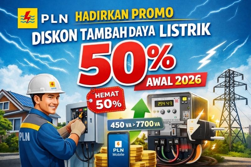 diskon listrik PLN 50 persen