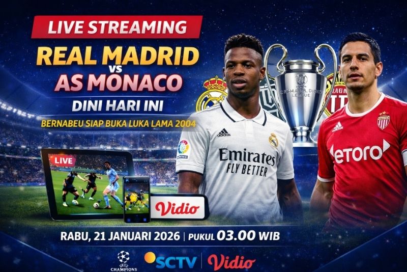 live streaming Real Madrid vs Monaco