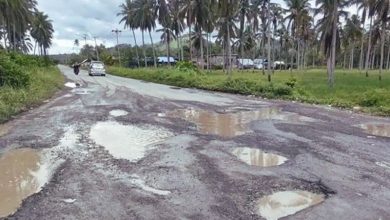 Jalan Trans Sulawesi rusak