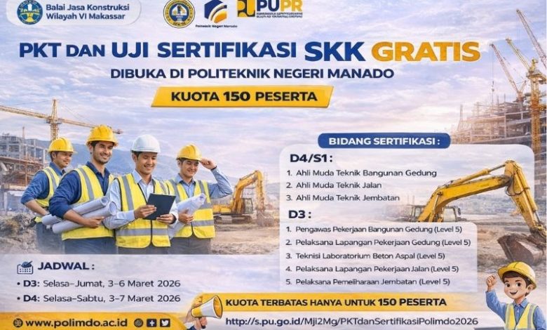 PKT dan Uji Sertifikasi SKK Gratis