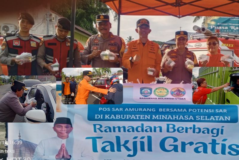 Basarnas Minsel bagi takjil