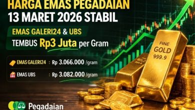 Harga emas Pegadaian 13 Maret 2026